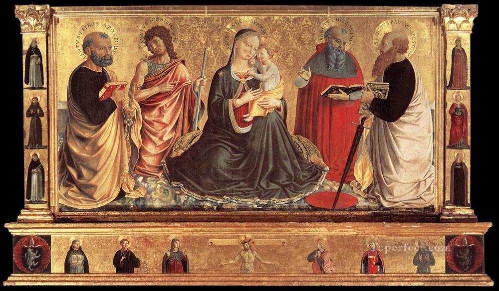 Madonna and Child with Sts John the Baptist Peter Jerome and Paul Benozzo Gozzoli Oil Paintings